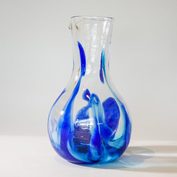 Blown Glass Blue Carafe