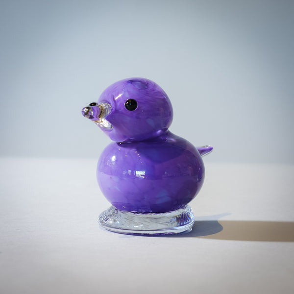 Small Handmade Glass Peeps: Purple